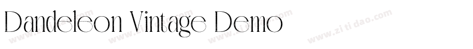 Dandeleon Vintage Demo字体转换